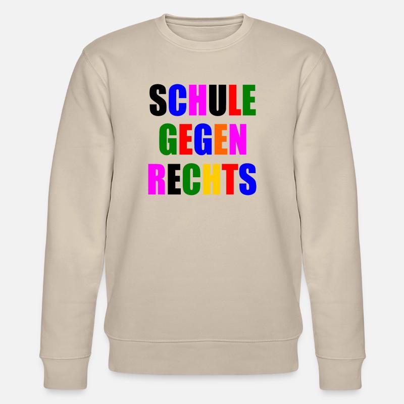 Schule gegen rechts - Stanley/Stella Unisex Bio-Sweatshirt CHANGER  - Beige