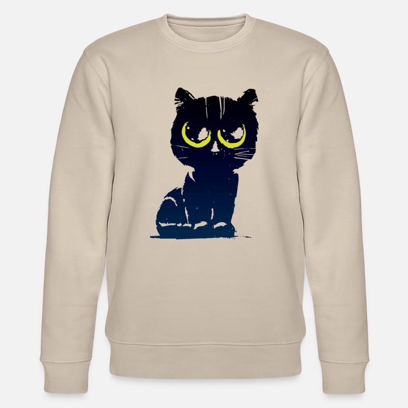 Black Cat 2 - Stanley/Stella Unisex Bio-Sweatshirt CHANGER  - Beige