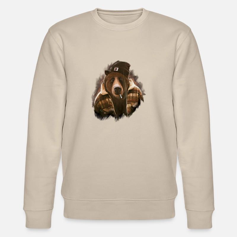bear - Stanley/Stella Unisex Bio-Sweatshirt CHANGER  - Beige