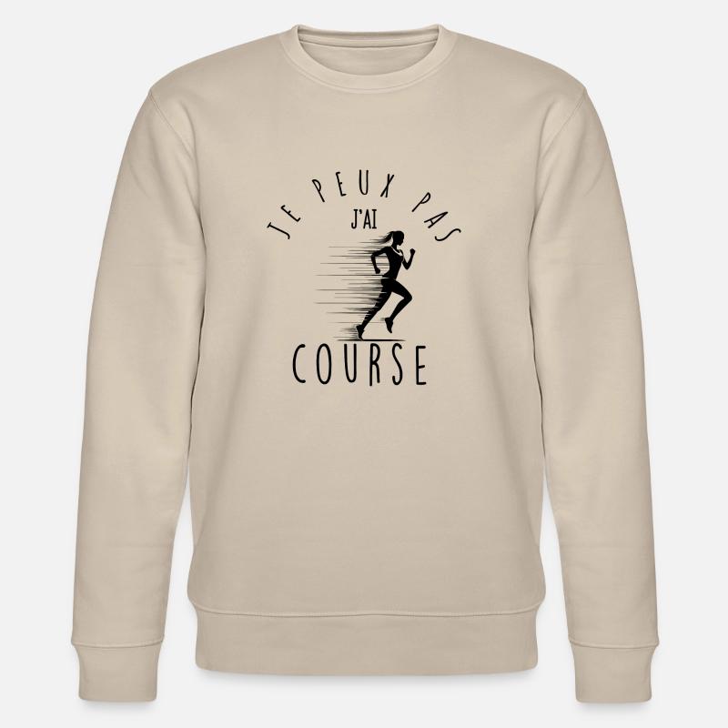 Je peux pas, j'ai course. - Sweat bio CHANGER Stanley/Stella Unisexe - beige