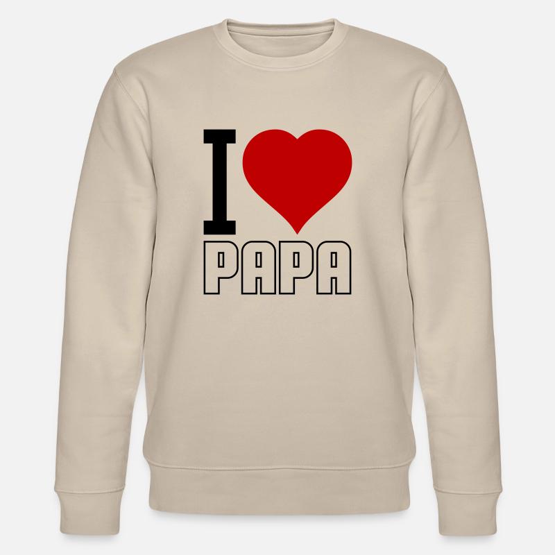 J’aime Papa 02 - Sweat bio CHANGER Stanley/Stella Unisexe - beige