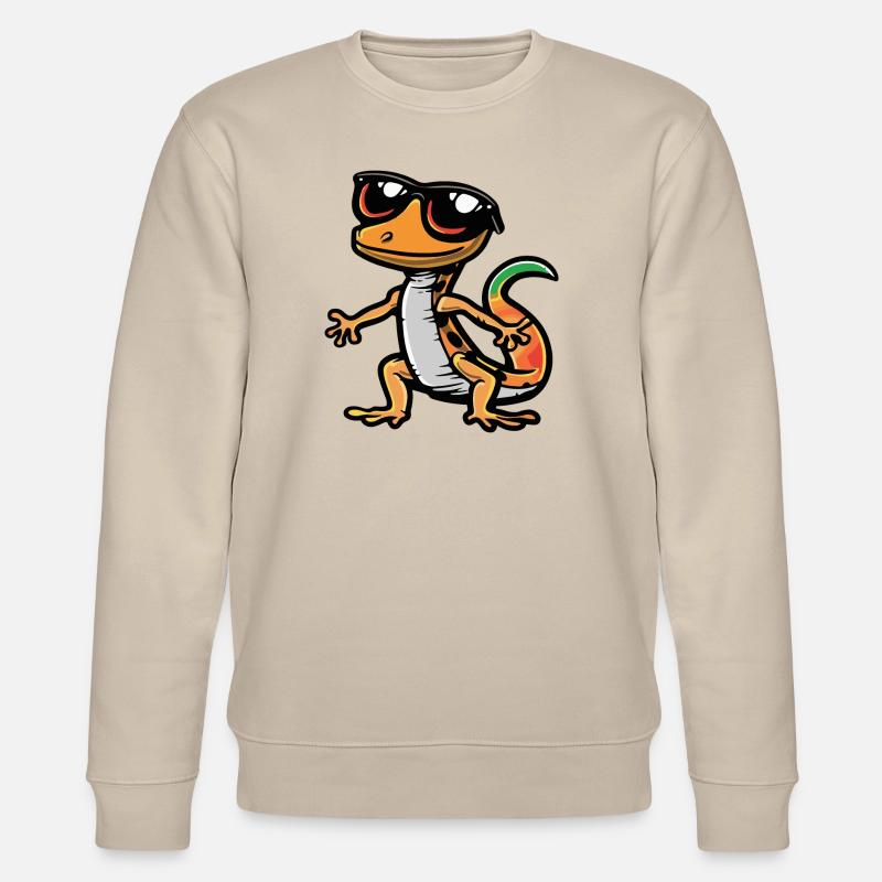 Echse Comic Cool - Stanley/Stella Unisex Bio-Sweatshirt CHANGER  - Beige