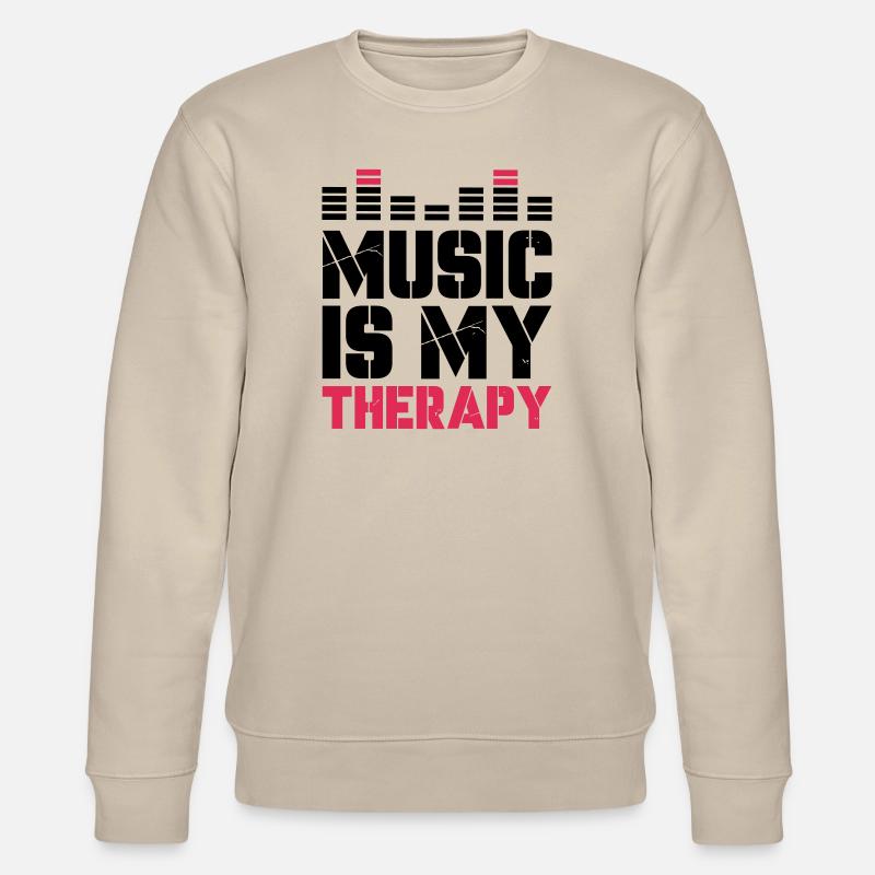 La musique est ma thérapie - Sweat bio CHANGER Stanley/Stella Unisexe - beige