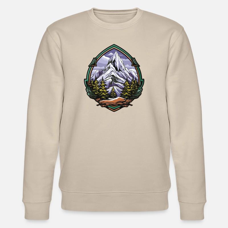 Eisberge Mountains Gipfel - Stanley/Stella Unisex Bio-Sweatshirt CHANGER  - Beige