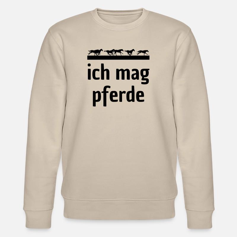 Ich mag Pferde - Stanley/Stella Unisex Bio-Sweatshirt CHANGER  - Beige