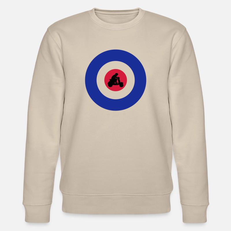 Target with scooter driver - Stanley/Stella CHANGER Unisex Organic Sweatshirt - beige