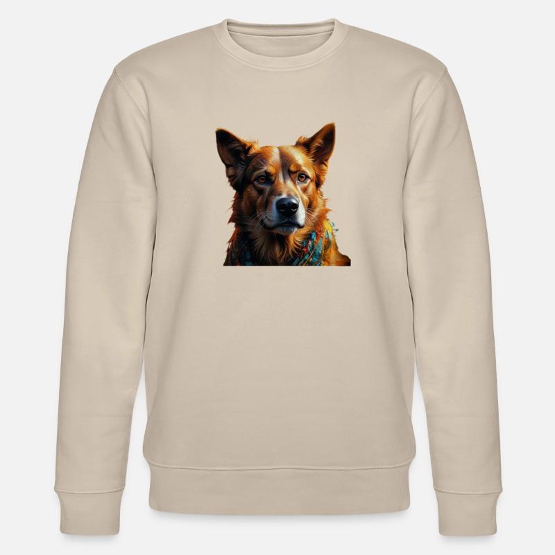 Hund - Stanley/Stella Unisex Bio-Sweatshirt CHANGER  - Beige