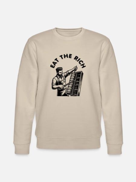 Eat the rich - Stanley/Stella CHANGER Unisex Organic Sweatshirt - beige