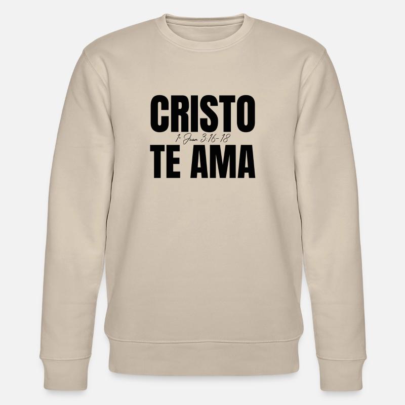 Christus liebt dich - Stanley/Stella Unisex Bio-Sweatshirt CHANGER  - Beige