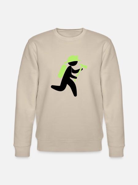 A fireman with an ax - Stanley/Stella CHANGER Unisex Organic Sweatshirt - beige