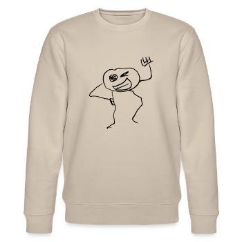 dancing header - Stanley/Stella CHANGER Unisex Organic Sweatshirt - beige - Front - Nik (191cm) & Marisol (170cm)