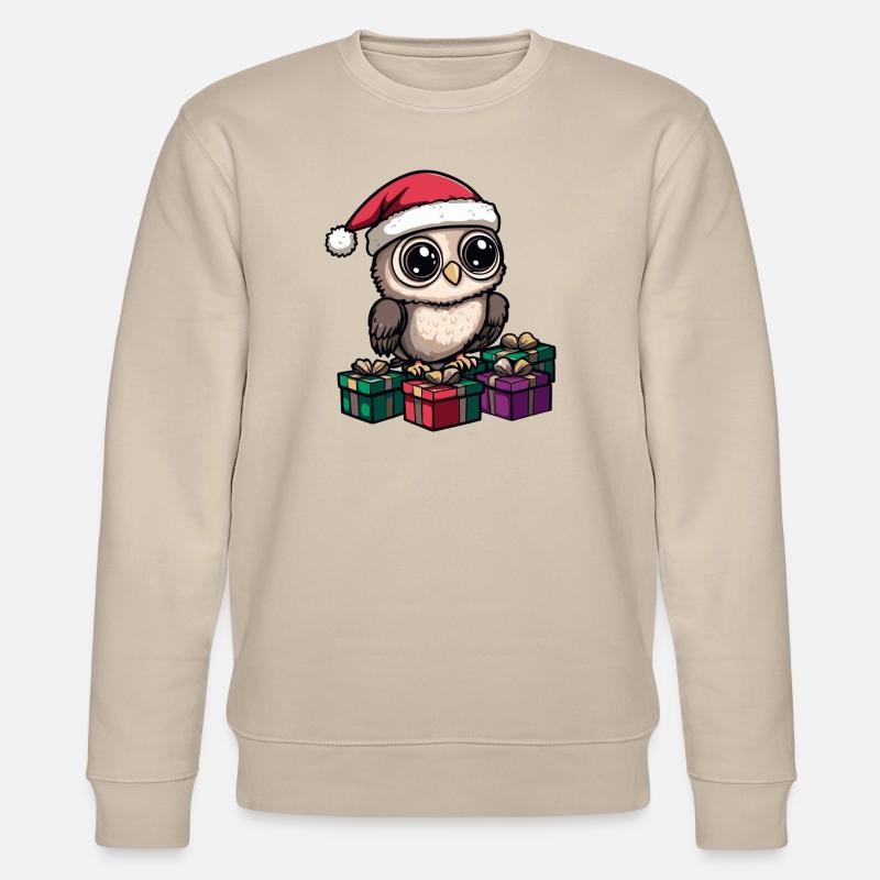 Cadeaux de Noël hibou - Sweat bio CHANGER Stanley/Stella Unisexe - beige