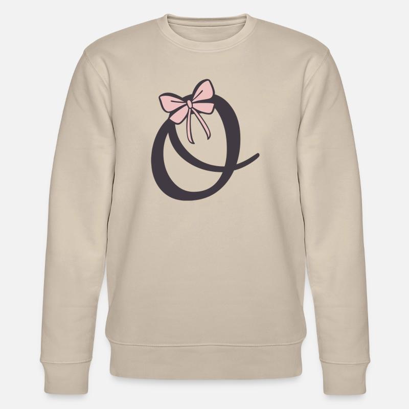 Lettre initiale O Ruban - Sweat bio CHANGER Stanley/Stella Unisexe - beige
