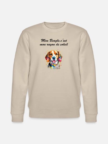 beagle rayon de soleil - Sweat bio CHANGER Stanley/Stella Unisexe - beige