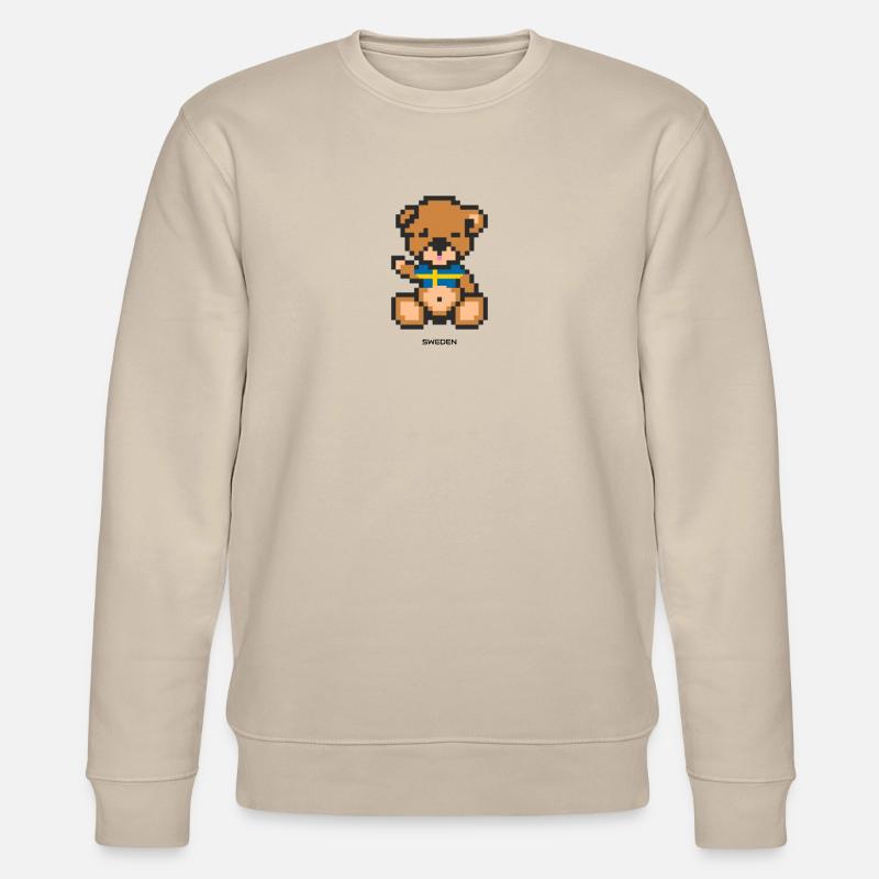 Pixel Bär Schweden - Stanley/Stella Unisex Bio-Sweatshirt CHANGER  - Beige