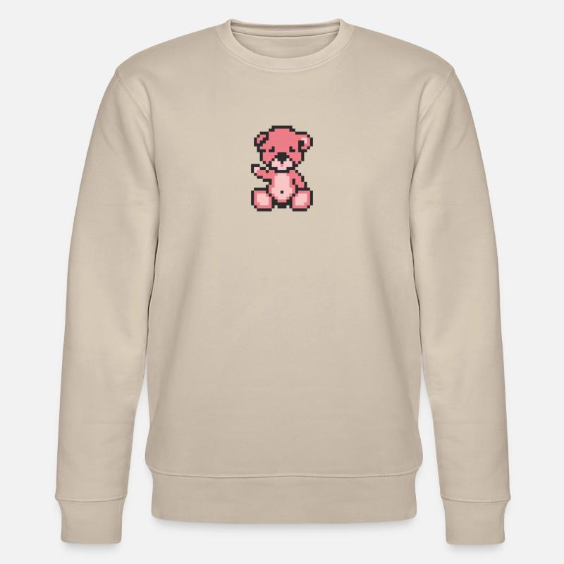 Pixel Bear Candy - Sweat bio CHANGER Stanley/Stella Unisexe - beige