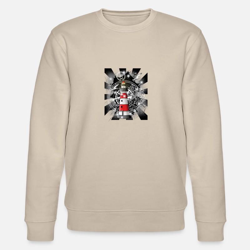 Rétro Phare Boussole Seagulls - Sweat bio CHANGER Stanley/Stella Unisexe - beige