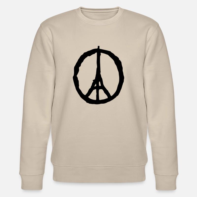 peace paris - Stanley/Stella Unisex Bio-Sweatshirt CHANGER  - Beige