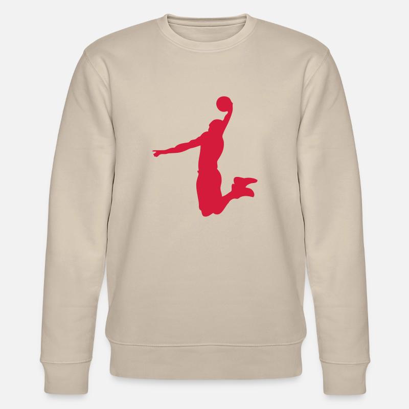 Basketball Dunk player2 - Stanley/Stella Unisex Bio-Sweatshirt CHANGER  - Beige