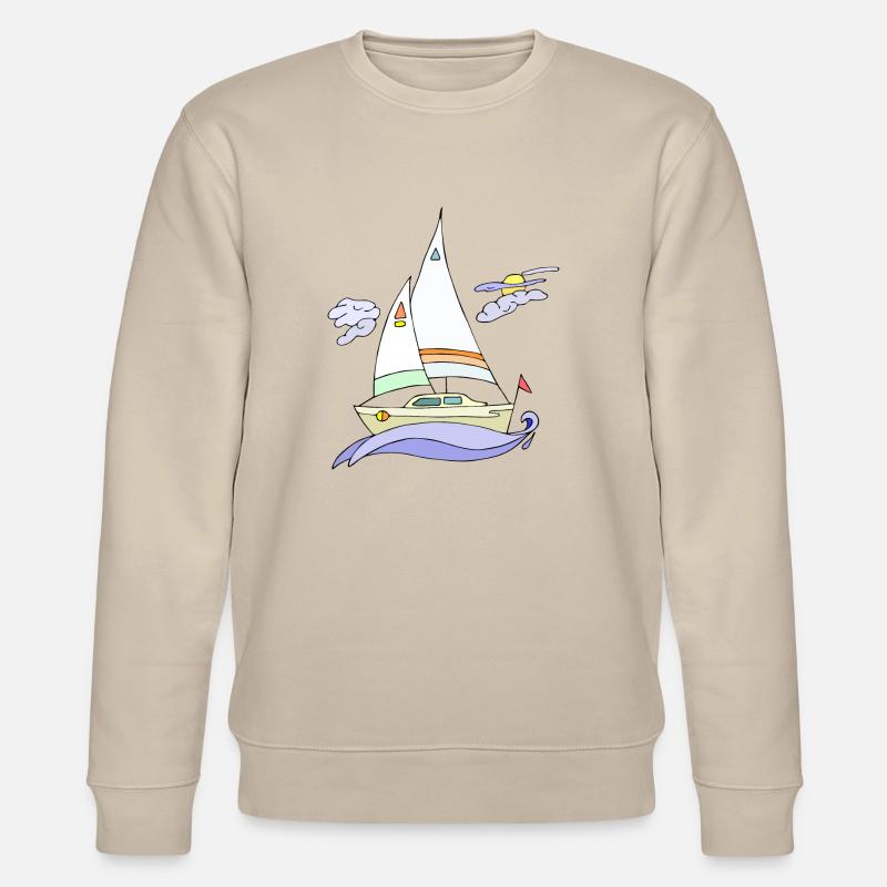 Segelboot - Stanley/Stella Unisex Bio-Sweatshirt CHANGER  - Beige