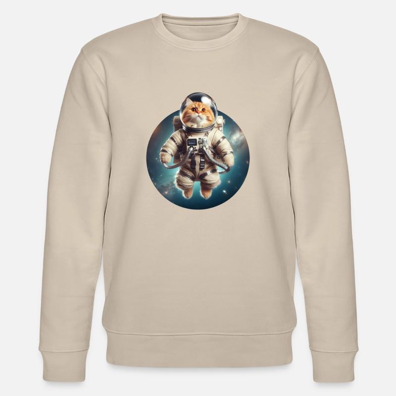 Chat de l’espace - Sweat bio CHANGER Stanley/Stella Unisexe - beige