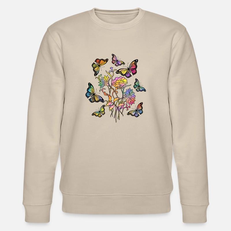 Schmetterlinge - Stanley/Stella Unisex Bio-Sweatshirt CHANGER  - Beige
