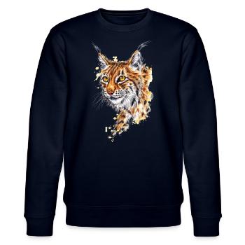 Luchs | lynx - Stanley/Stella Unisex Bio-Sweatshirt CHANGER  - Navy - Vorne - Nik (191cm) & Marisol (170cm)