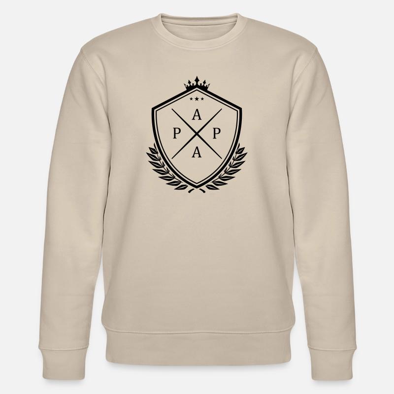 Écusson de papa papa - Sweat bio CHANGER Stanley/Stella Unisexe - beige