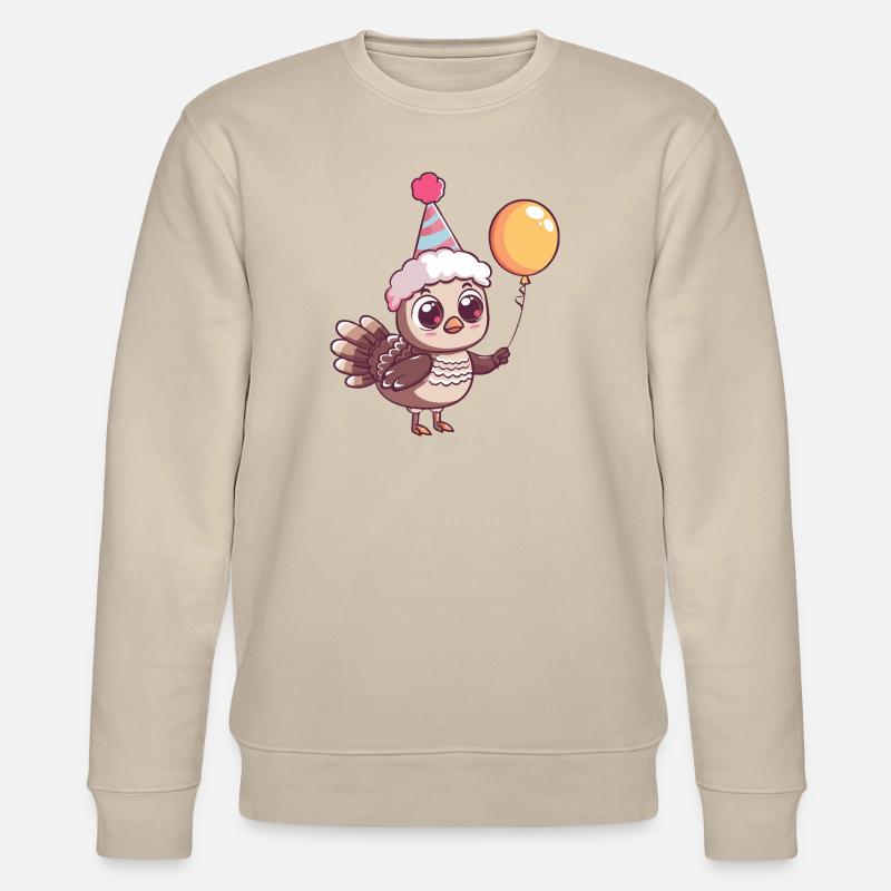 Dinde Anniversaire Bébé - Sweat bio CHANGER Stanley/Stella Unisexe - beige