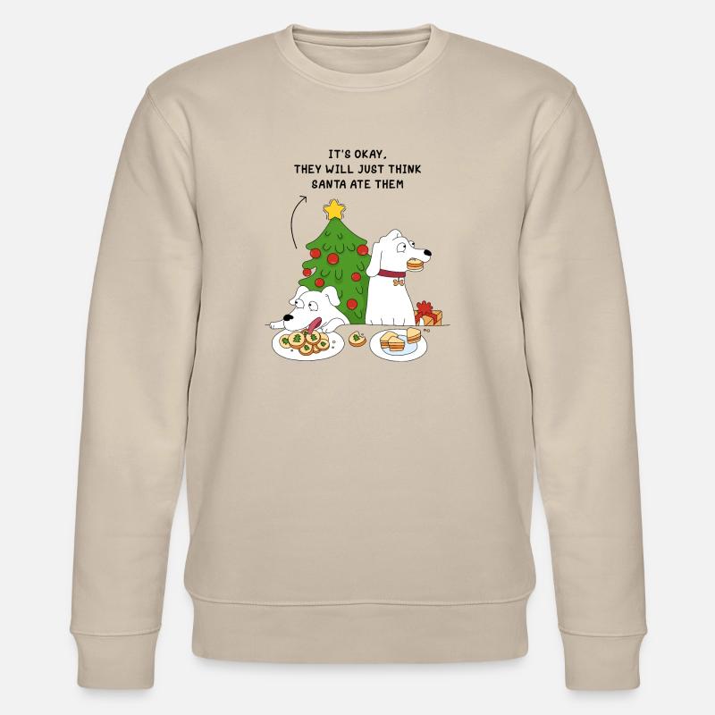 Chiens et biscuits de Noël - Sweat bio CHANGER Stanley/Stella Unisexe - beige