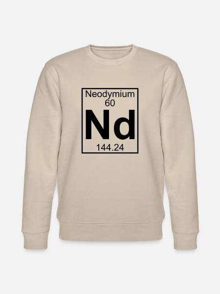 Neodymium (Nd) (element 60) - Stanley/Stella CHANGER Unisex Organic Sweatshirt - beige