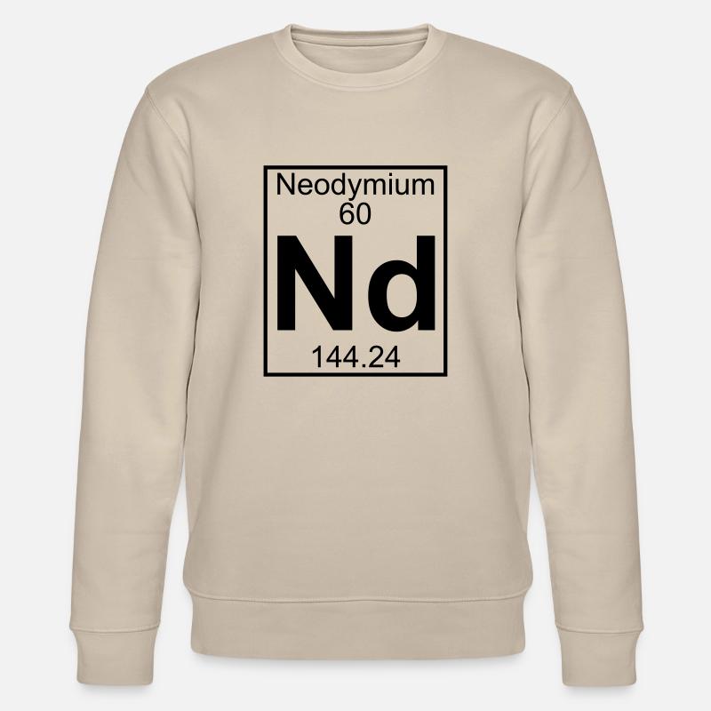 Neodymium (Nd) (element 60) - Stanley/Stella CHANGER Unisex Organic Sweatshirt - beige