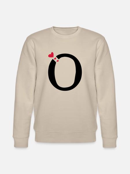 Großbuchstabe O mit Herzen - Stanley/Stella Unisex Bio-Sweatshirt CHANGER  - Beige