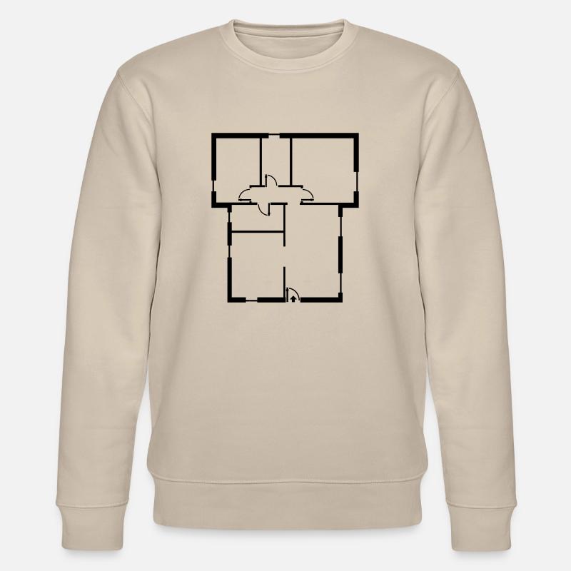 Planimetrie Wohnung - Stanley/Stella Unisex Bio-Sweatshirt CHANGER  - Beige