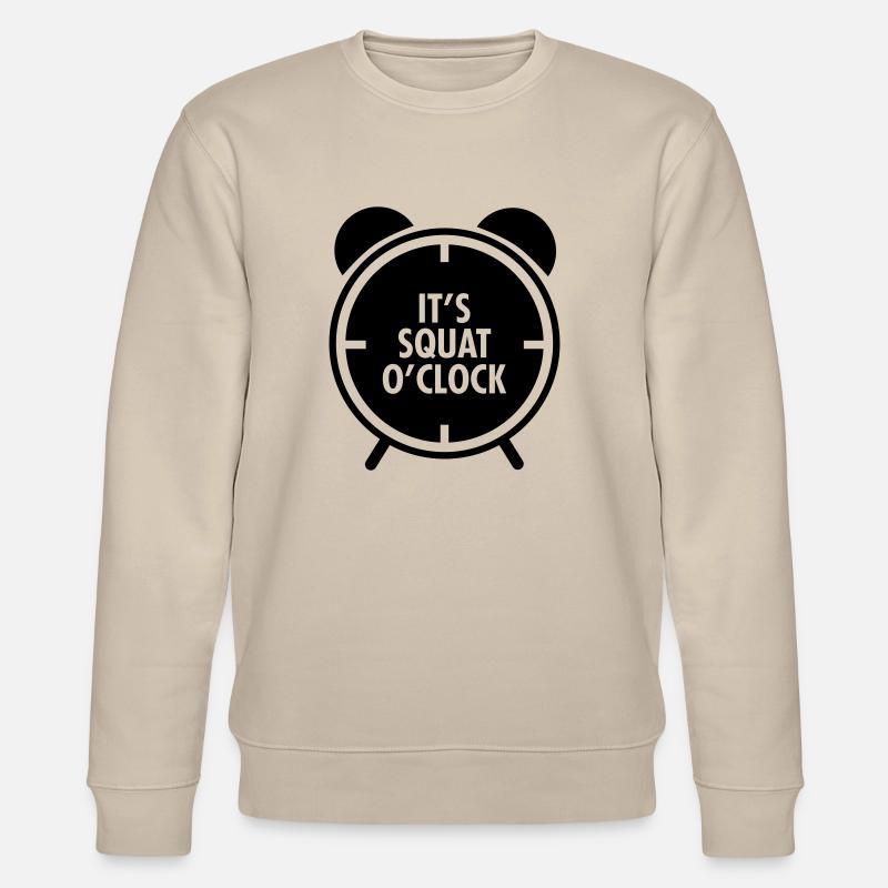 It's Squat O'Clock - Sweat bio CHANGER Stanley/Stella Unisexe - beige