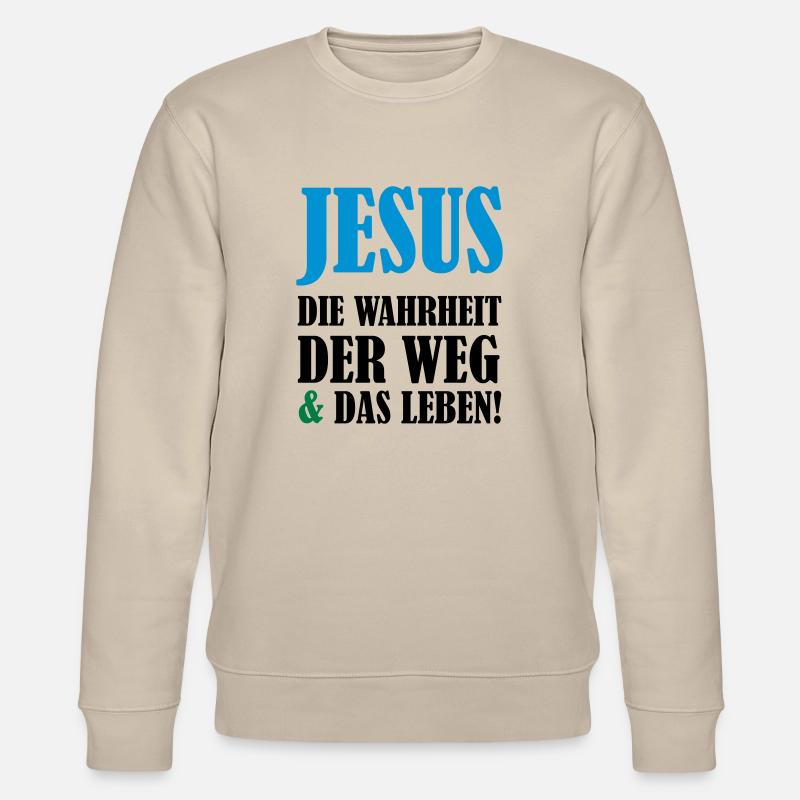 jesus_02 - Stanley/Stella Unisex Bio-Sweatshirt CHANGER  - Beige
