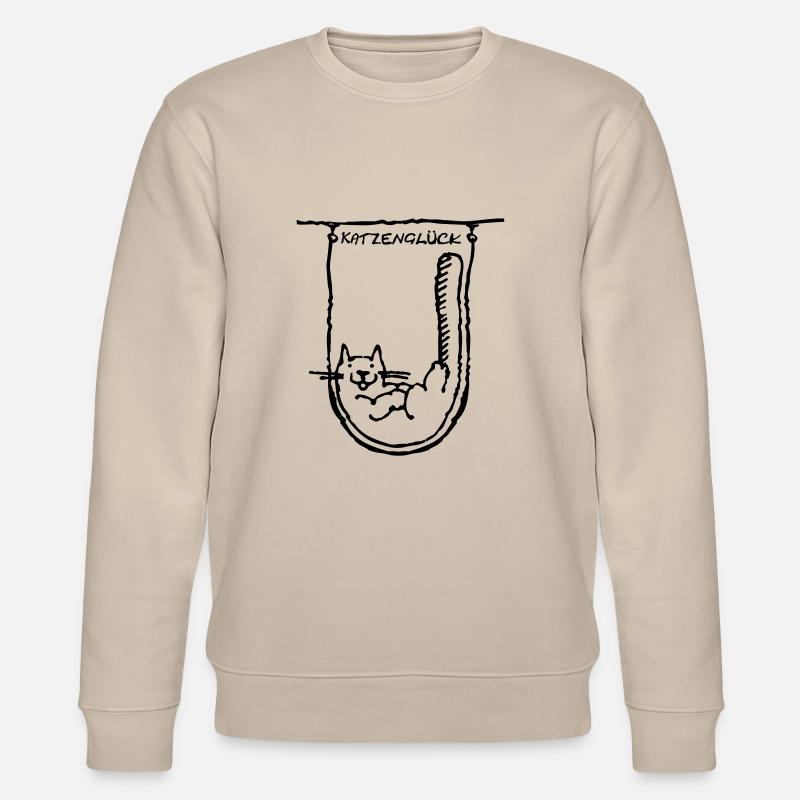 Katzenglück - Stanley/Stella Unisex Bio-Sweatshirt CHANGER  - Beige