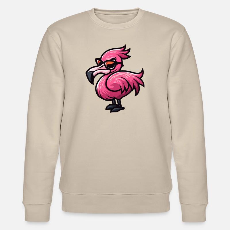 Flamingo Comic Cool - Stanley/Stella Unisex Bio-Sweatshirt CHANGER  - Beige