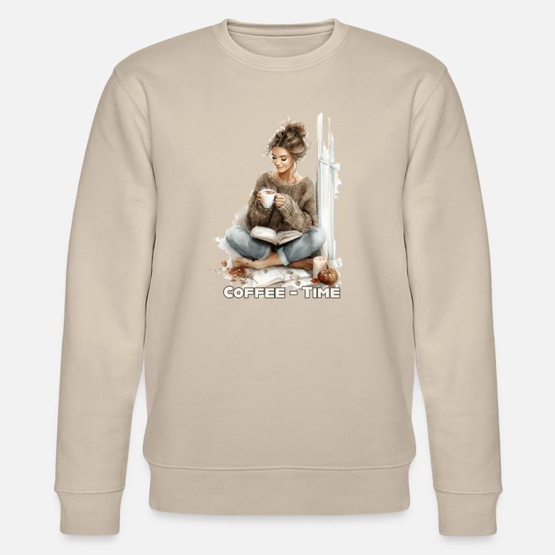 Kaffeezeit 1 - Stanley/Stella Unisex Bio-Sweatshirt CHANGER  - Beige