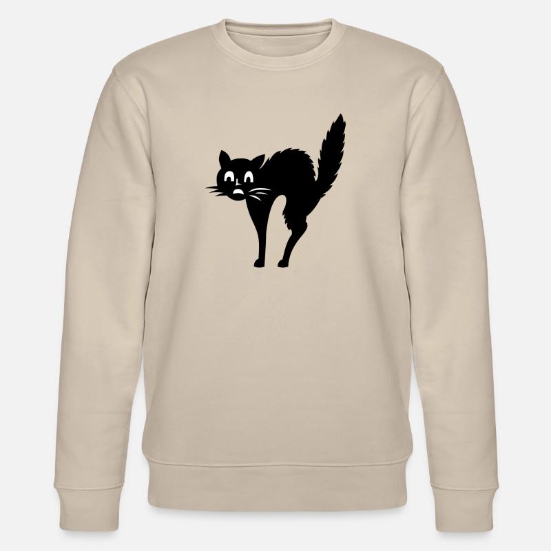 Katze Angst - Stanley/Stella Unisex Bio-Sweatshirt CHANGER  - Beige