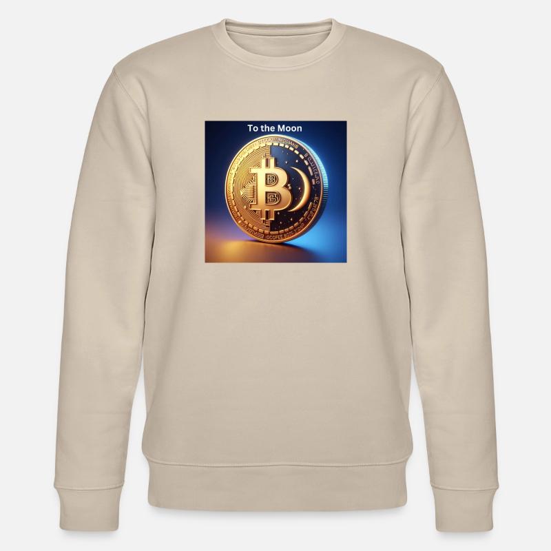 Bitcoin To the Moon - Stanley/Stella Unisex Bio-Sweatshirt CHANGER - Beige