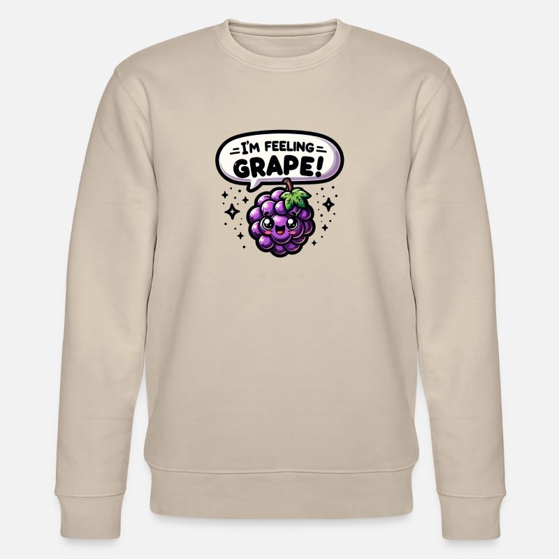 I'm feeling Grape! - Stanley/Stella Unisex Bio-Sweatshirt CHANGER  - Beige