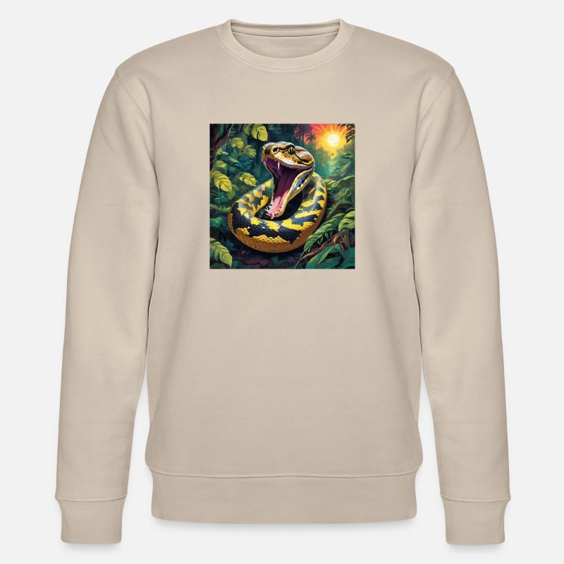 Serpent python - Sweat bio CHANGER Stanley/Stella Unisexe - beige