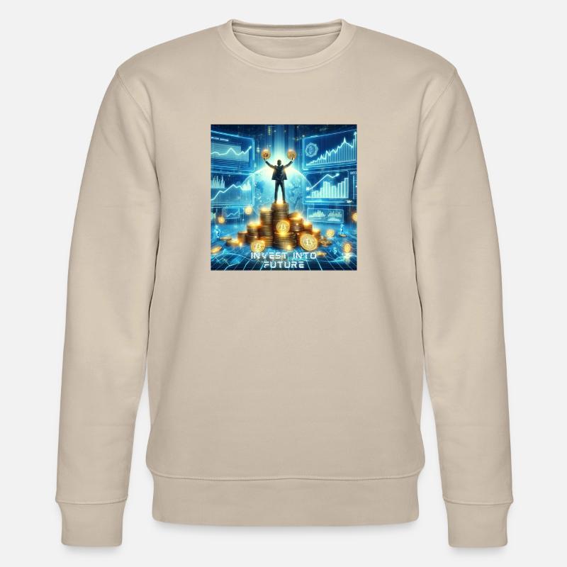 Bitcoin Krypto - Stanley/Stella Unisex Bio-Sweatshirt CHANGER  - Beige