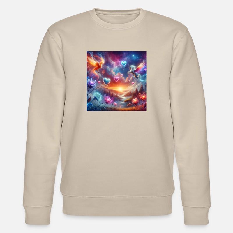mystical creatures 1 - Stanley/Stella Unisex Bio-Sweatshirt CHANGER  - Beige
