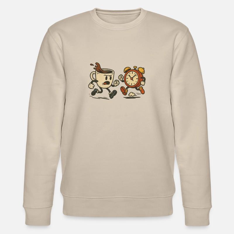 Café vs réveil – Le vrai duel le matin - Sweat bio CHANGER Stanley/Stella Unisexe - beige
