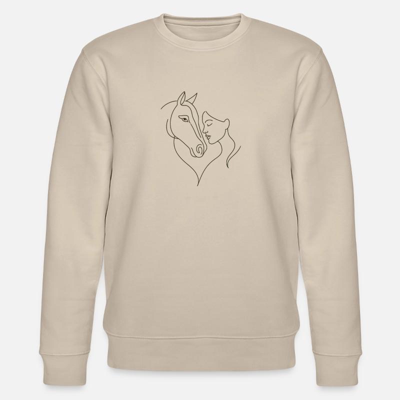 Pferde knuddeln - Stanley/Stella Unisex Bio-Sweatshirt CHANGER - Beige
