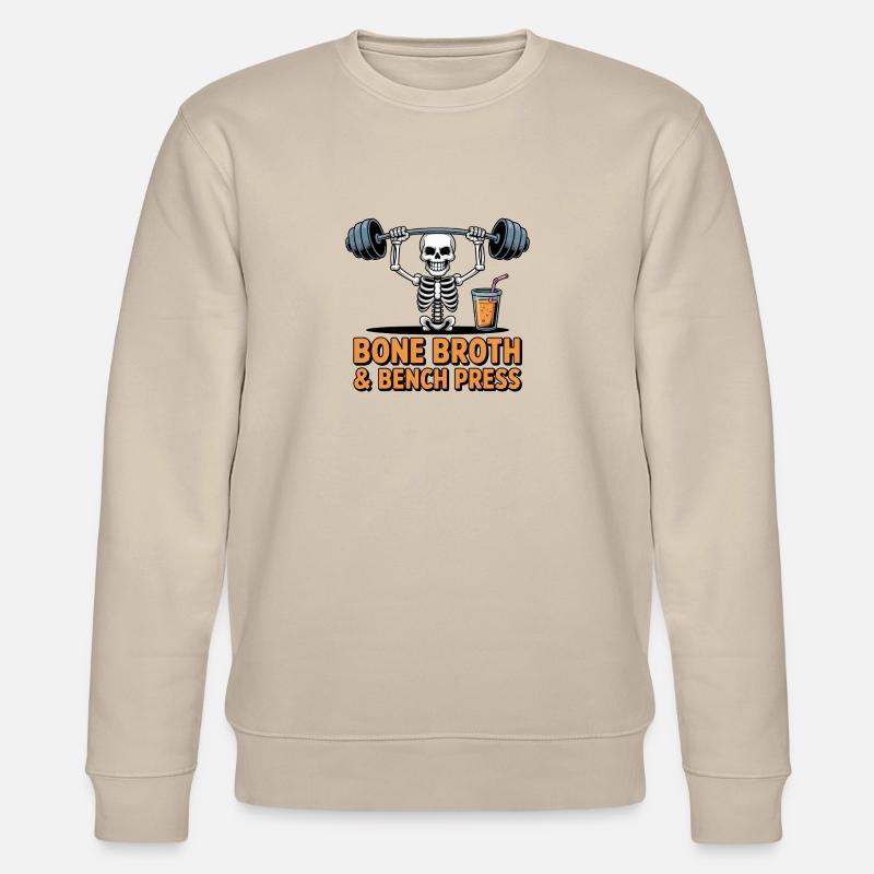 Bone Broth & Bench Press - Stanley/Stella Unisex Bio-Sweatshirt CHANGER  - Beige