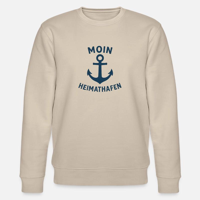 Moin Heimathafen - Stanley/Stella Unisex Bio-Sweatshirt CHANGER  - Beige