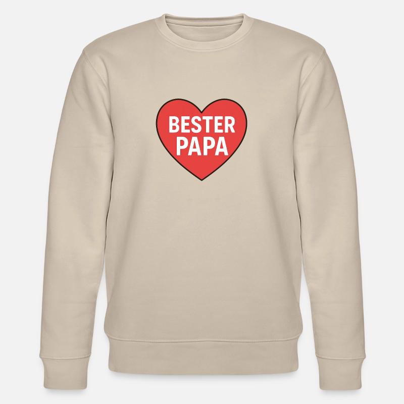 BESTER PAPA - Stanley/Stella Unisex Bio-Sweatshirt CHANGER  - Beige